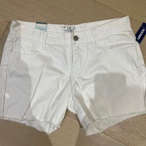 White denim shorts